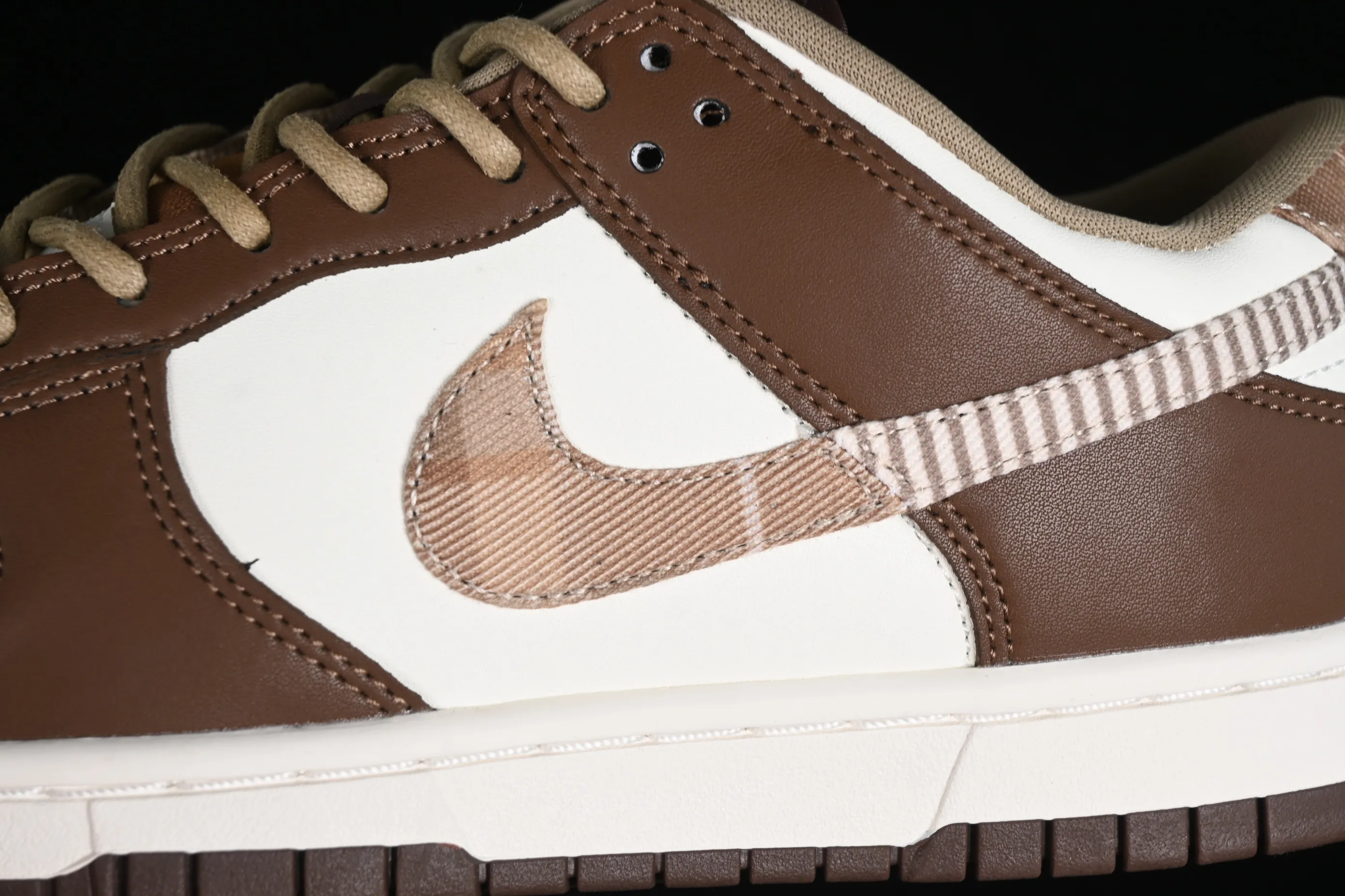 All categories Nk SB Dunk series Nk SB Dunk Low low-top sneakers Nk Dunk Low "Brown Plaid" white and brown stitching SB low-top casual sneakers FV3653-191